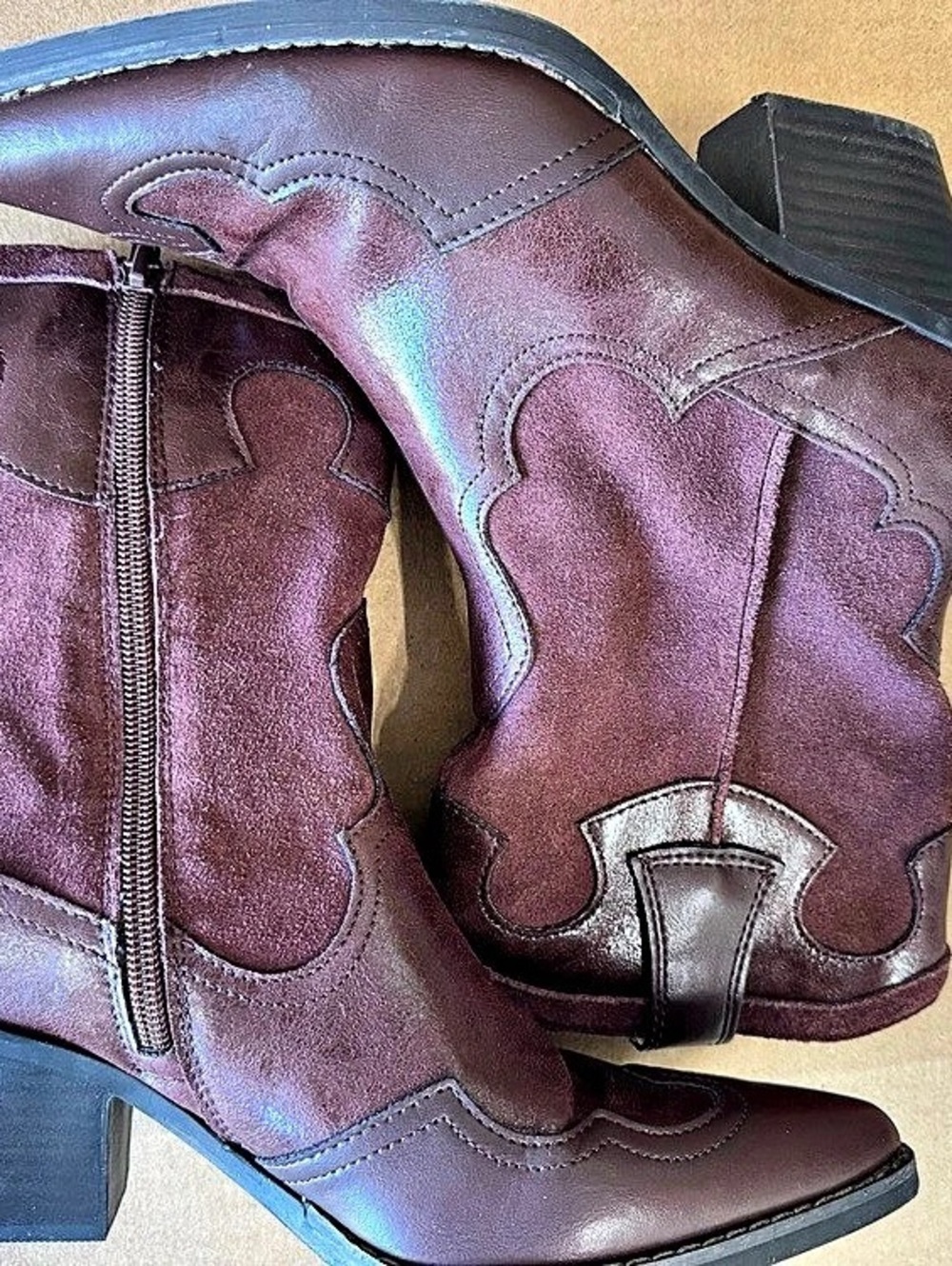 Crown Vintage Izzie Western Bootie Brown US 8M/39 - Picture 11 of 12